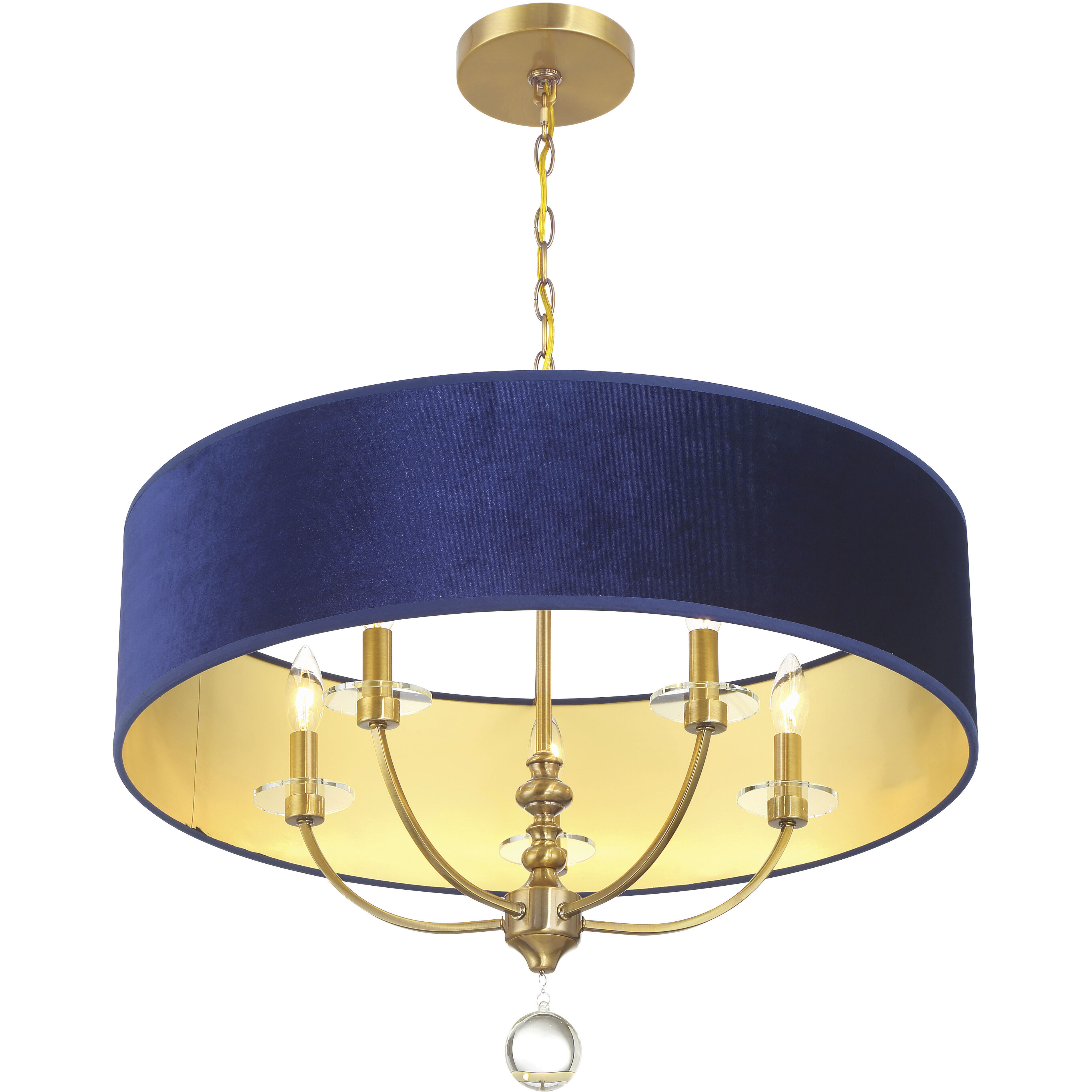 Van Noord 5 Light 26.13 inch Oxidized Aged Brass Pendant Ceiling Light